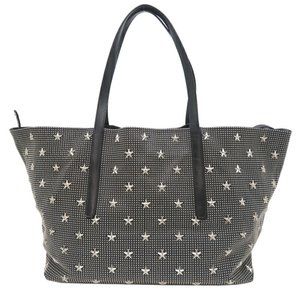 JIMMY CHOO Black Leather Tote Bag